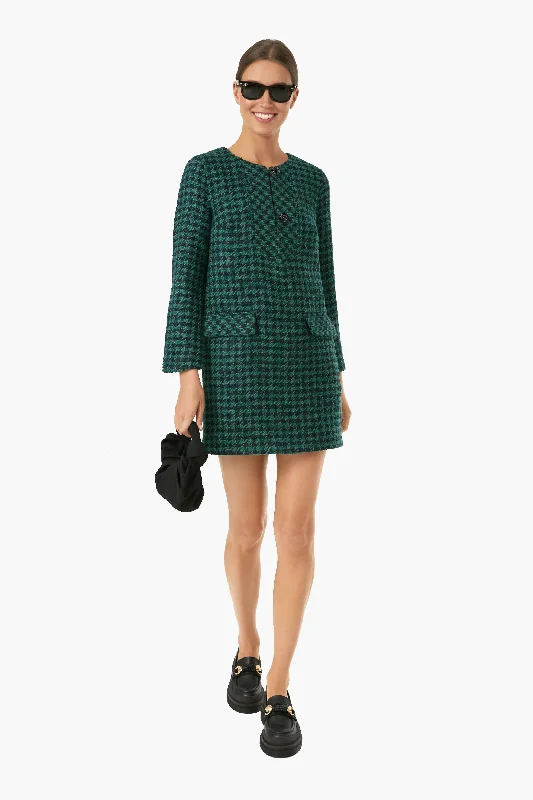 Markdown Madness Green Check Ayla Dress