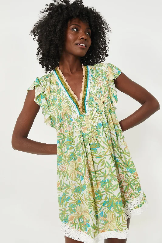 Factory Direct Sale Green Orchid Sasha Mini Dress