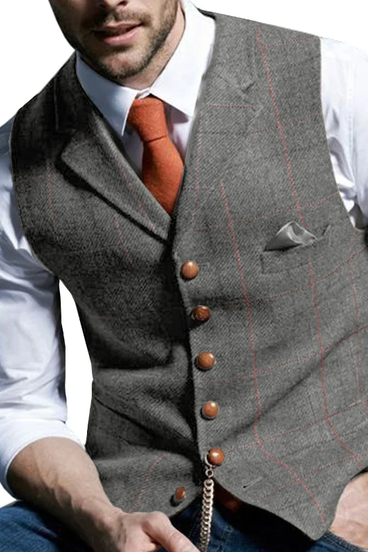 Midnight Madness Groom's Best Man Slim Fit Vest Men's Single Breasted Vest