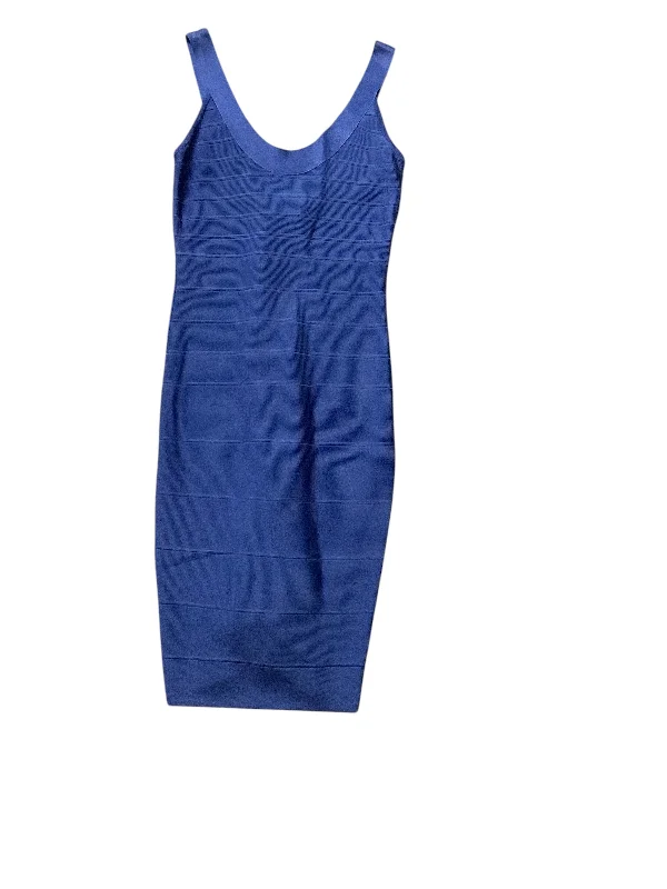 Season Finale Sale Dress Casual Midi By Herve Leger In Blue, Size: M