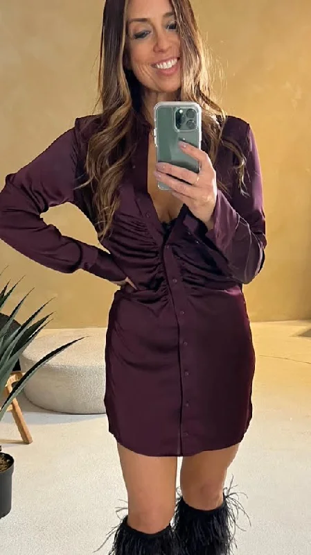 Super Sale Riley Satin Dress | Spice
