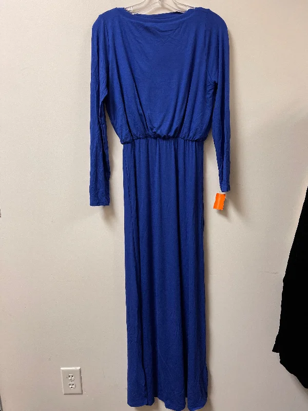 Savings Spectacular Dress Casual Maxi By Clothes Mentor In Blue, Size: M