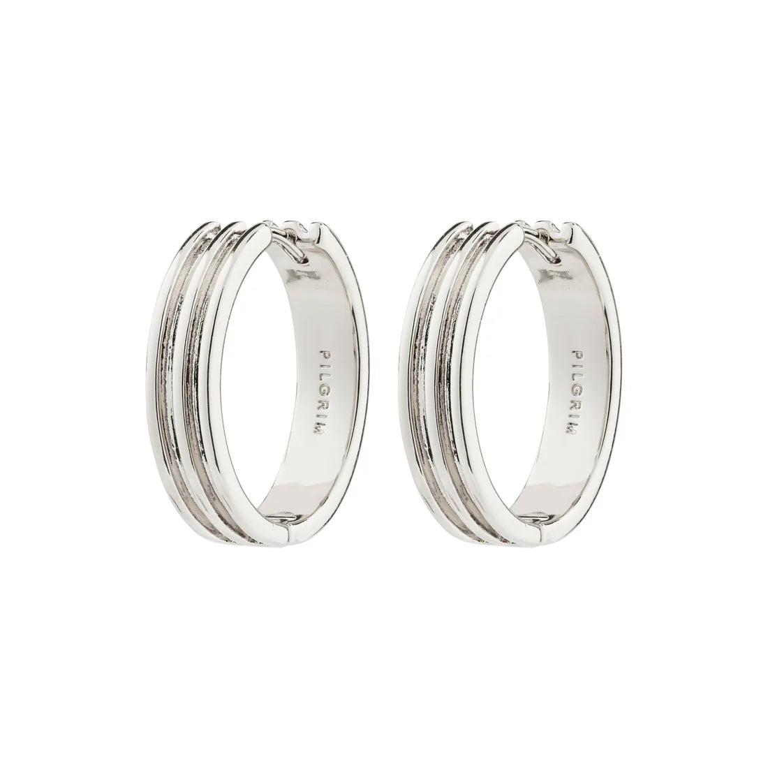 Steals and Deals Bennett Hoop Earrings I Silver Plated