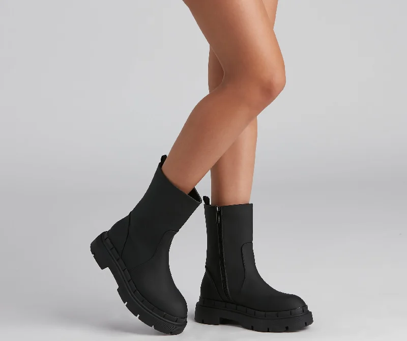 Clearance Sale She's Trendy Lug Sole Boots