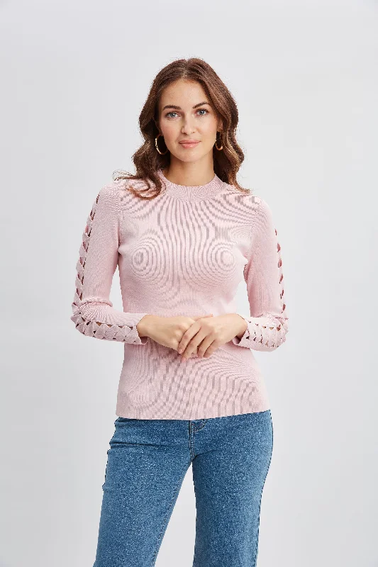 Quick Sale Openwork Sleeve Sweater