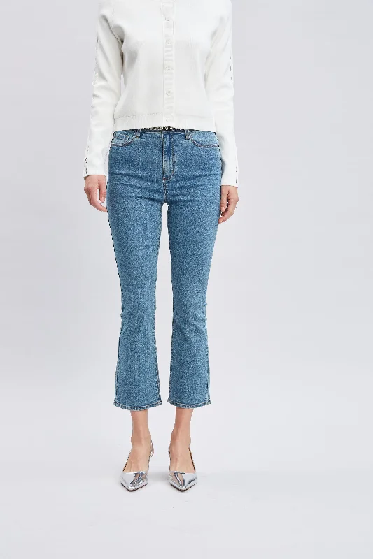Epic Deals Micro Flare Cropped Jeans
