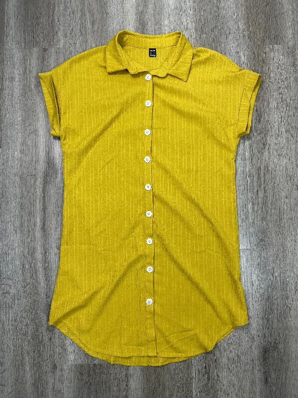 Don’t Miss Out Dress Casual Short By Shein In Yellow, Size: M