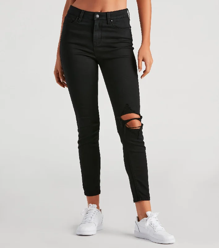 Online Only Taylor High-Rise Distressed Skinny Ankle Jeans by Windsor Denim