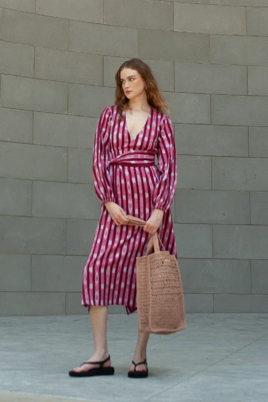 Major Savings Atira Ikat Dress Cherry