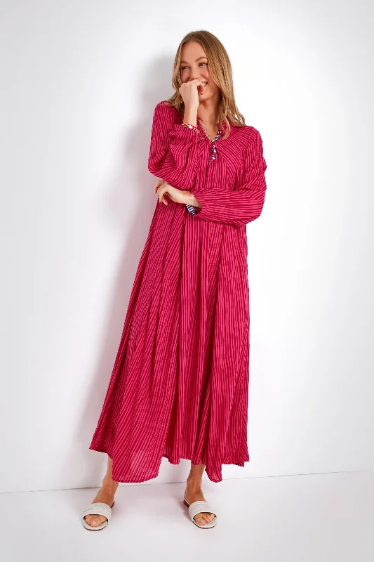 Special Price Fuchsia Painted Stripe Fiore Maxi