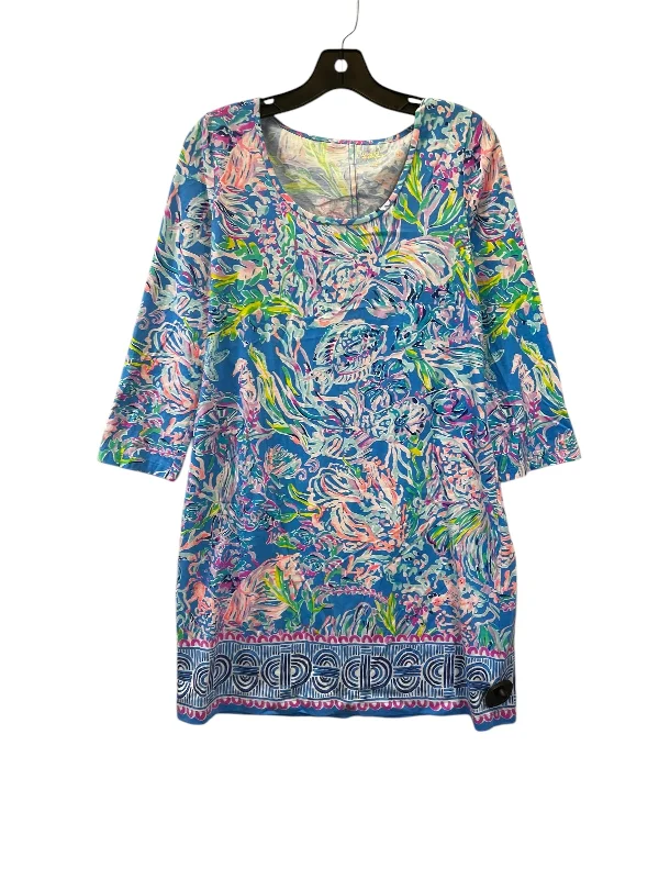Price Drop Alert Dress Casual Midi By Lilly Pulitzer In Blue & White, Size: L