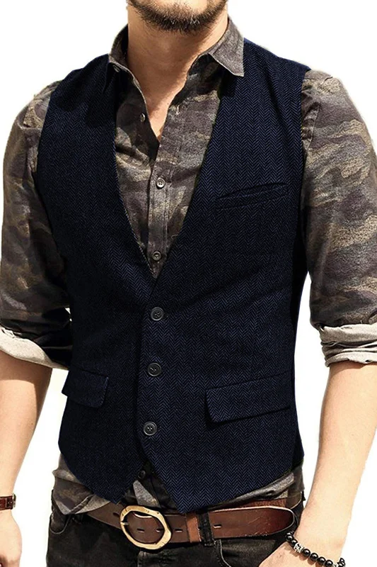 Great Deals Casual Slim Fit Single Breasted Suit Vest