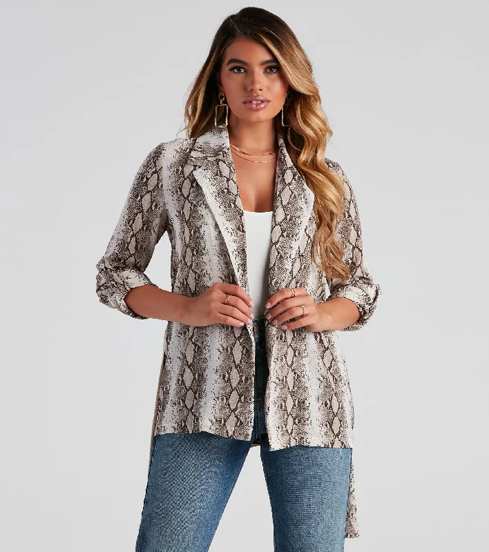 Final Sale Such A Mood Snake Print Blazer