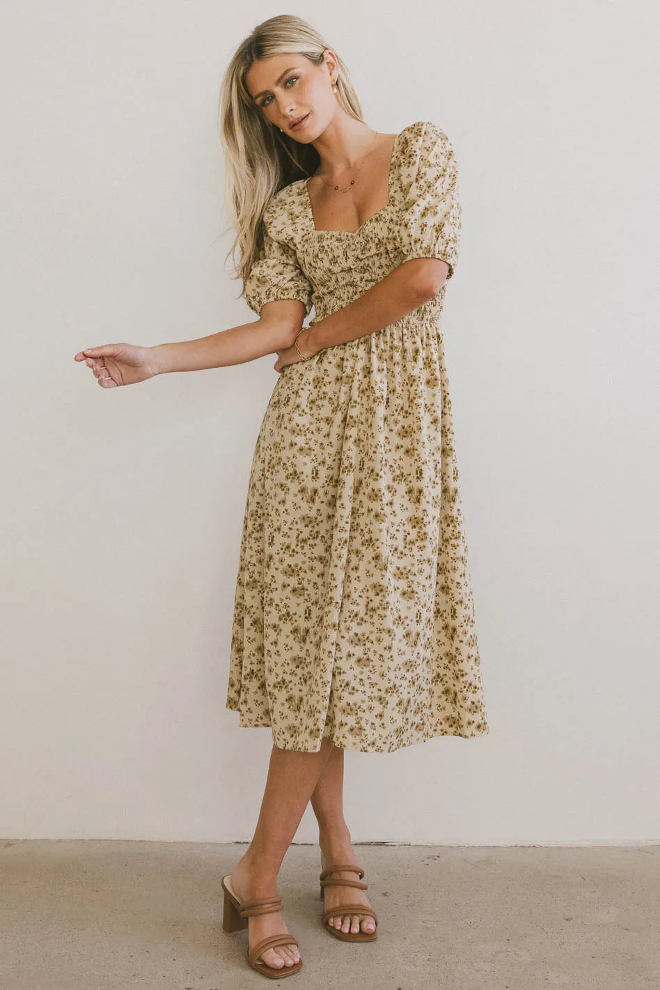 Online Exclusive Justine Smocked Midi Dress