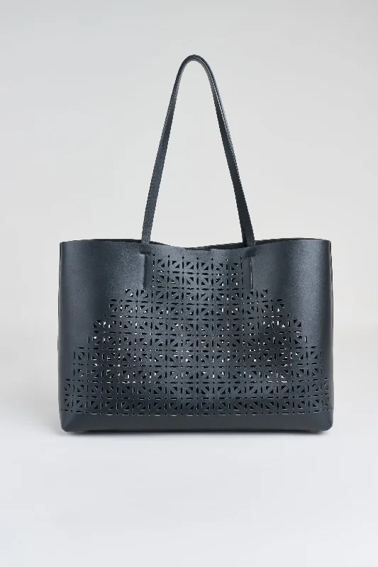 Seasonal Clearance Nappa Leather Lasercut Tote