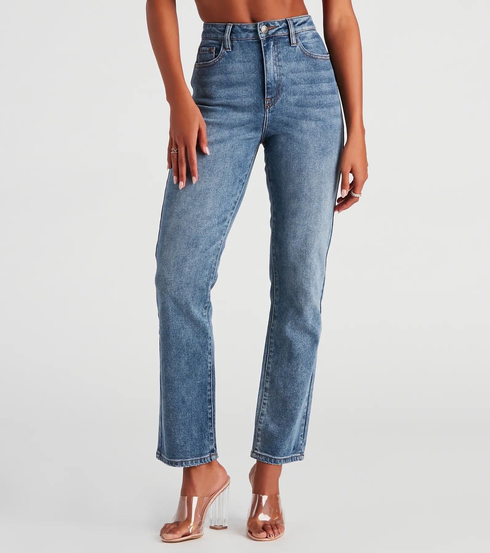 Price Smash Desa High-Rise Straight Leg Jeans By Windsor Denim