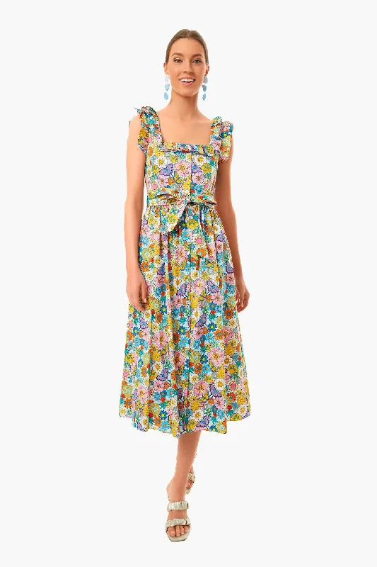 Discount Deals Good Vibes Pale Blue Lou Lou Cotton Dress