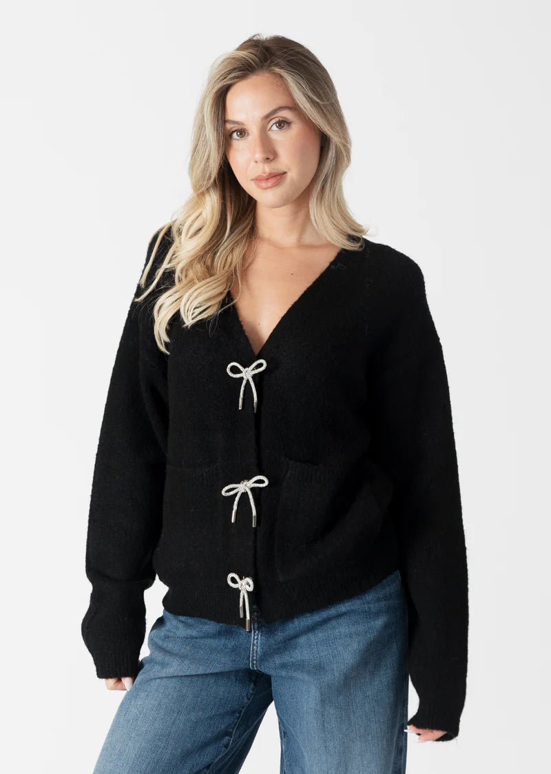 Final Clearance Stella Bow Cardigan