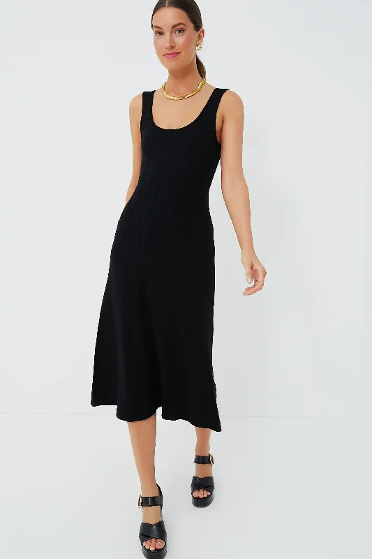 Special Buy Black Scoop Sweater Midi Dress