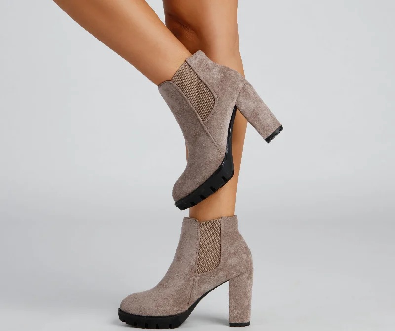 Daily Deals Elevated And Edgy Lug Sole Booties