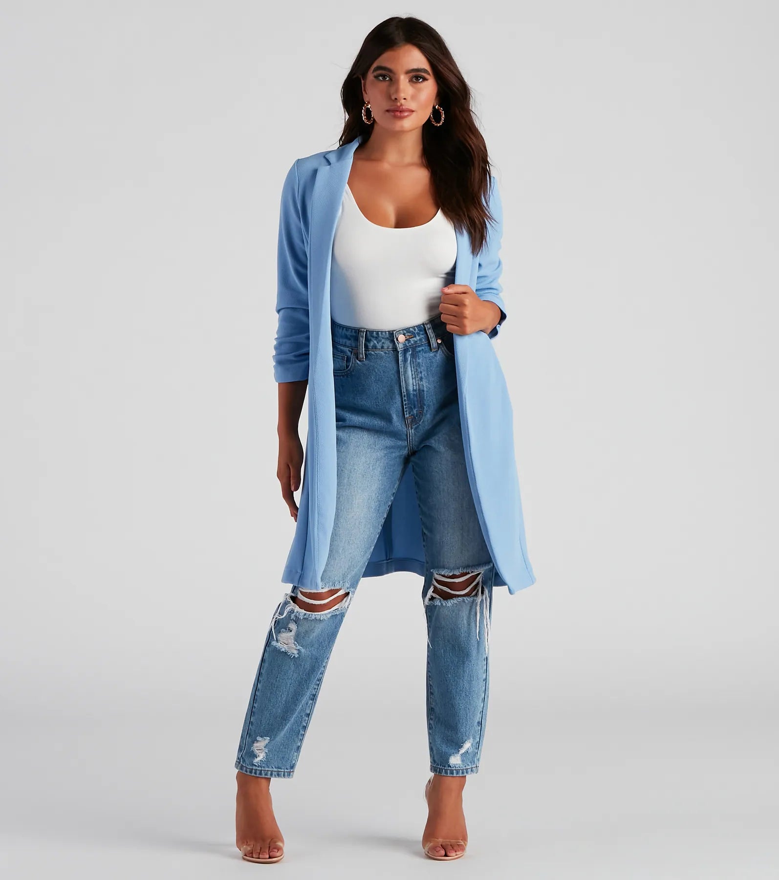 Price Reduction Get Down To Business Crepe Blazer