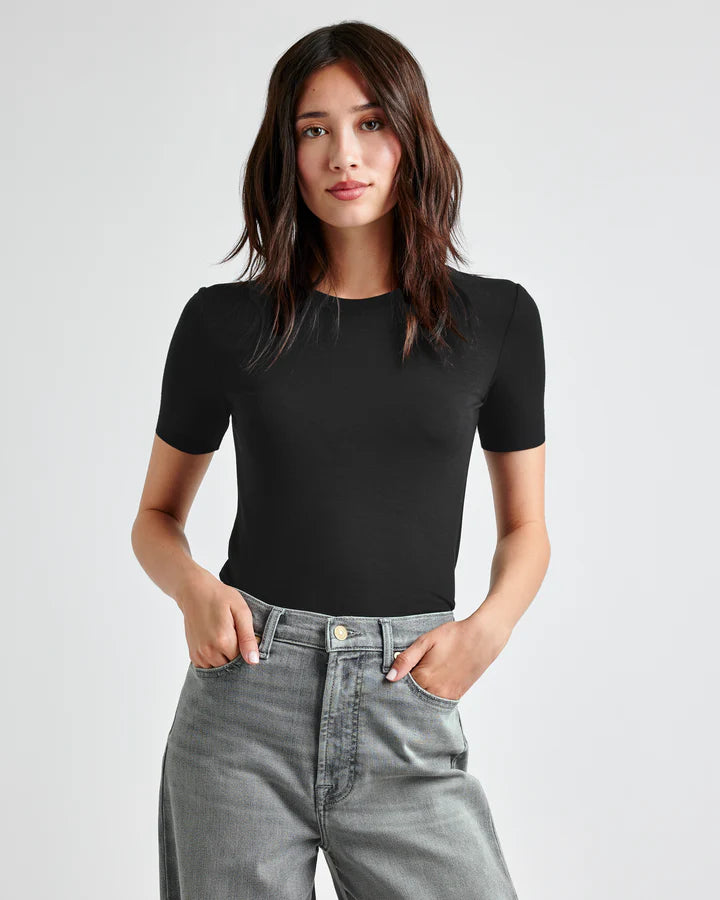 Markdown Madness Bamboo Quarter Sleeve Tee I Black