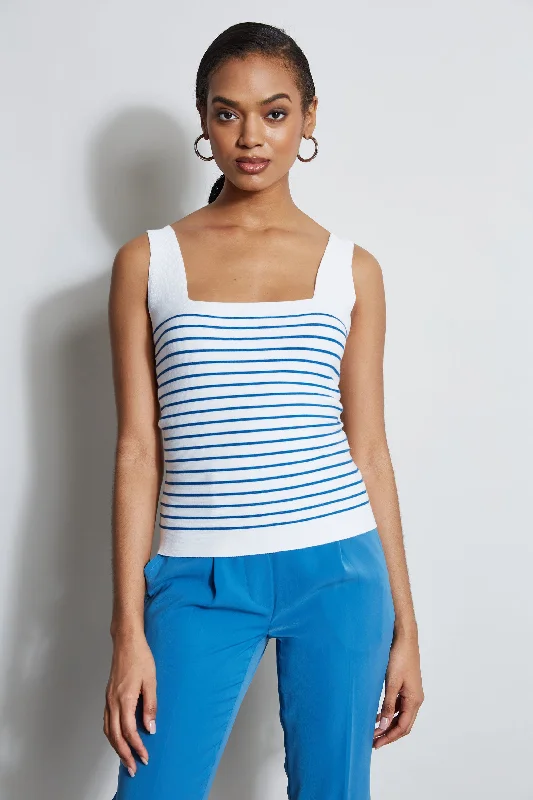 While Supplies Last Stripe Square Neck Sweater