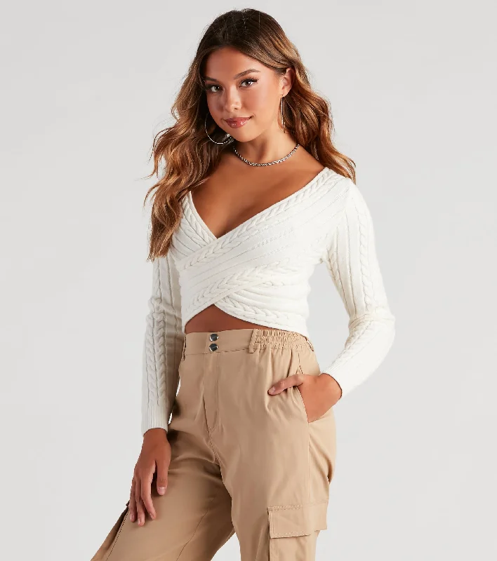 Daily Specials Chill Cutie Cable Knit Sweater