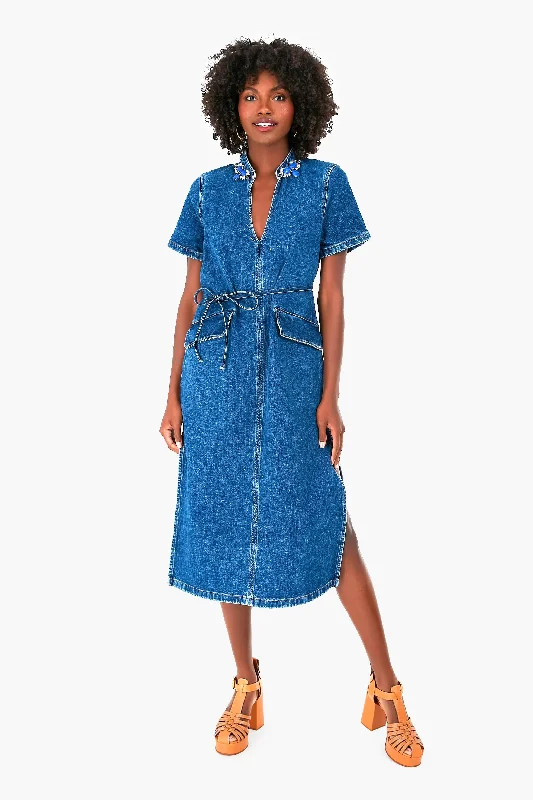 Sale Event Washed Blue Amita Dress