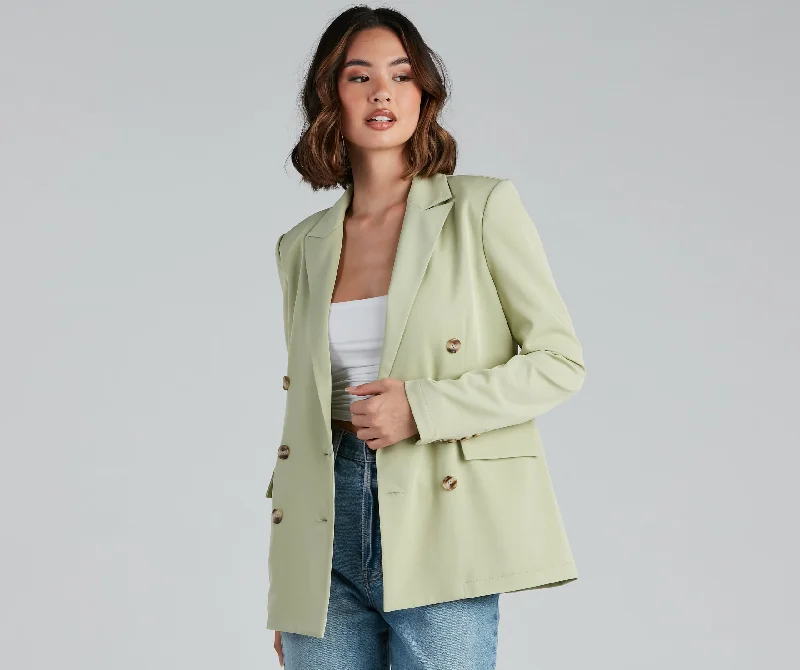 Bargain Bin Working Girl Double Breast Blazer