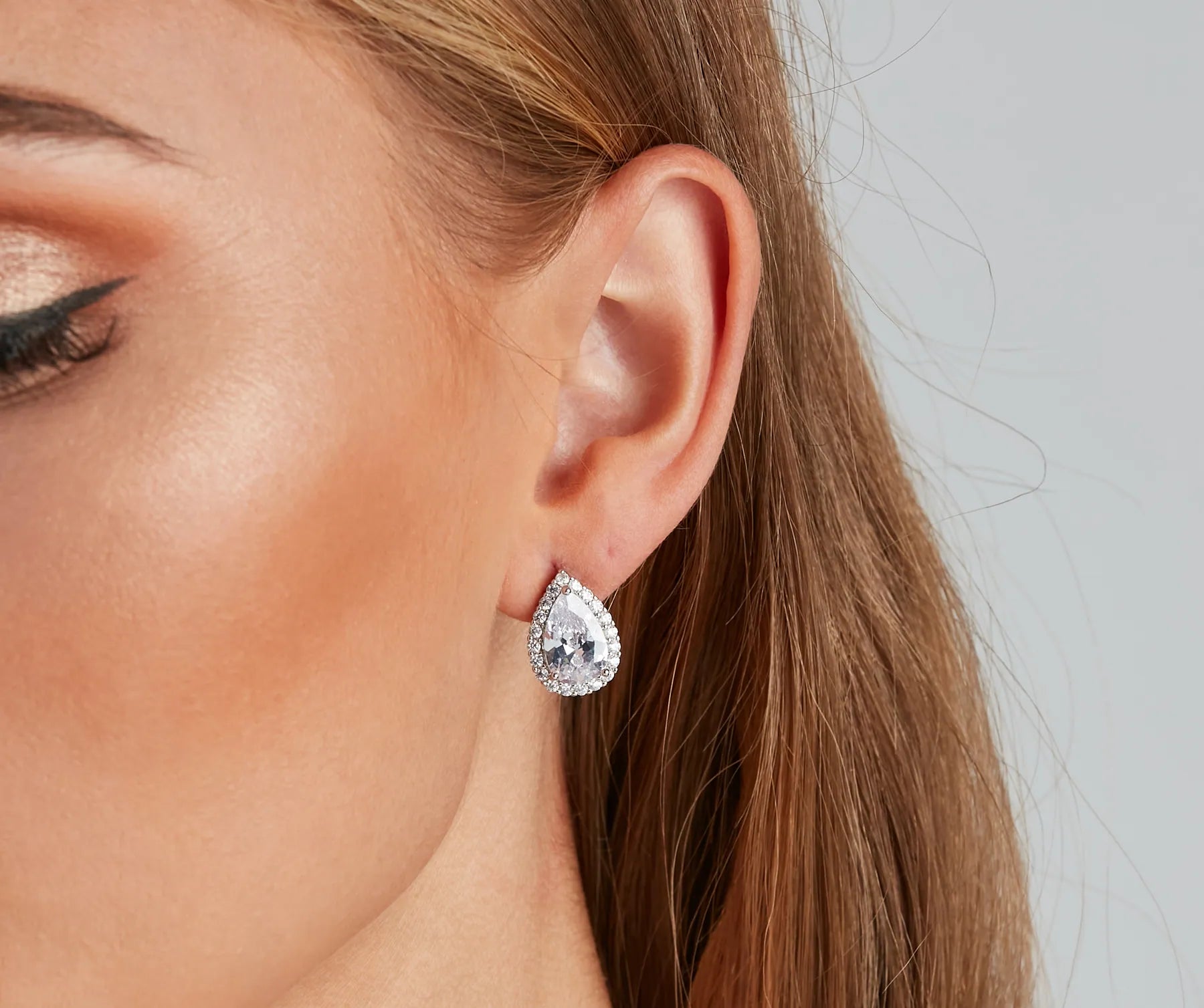 Sale Event The Finer Things Teardrop Halo Studs