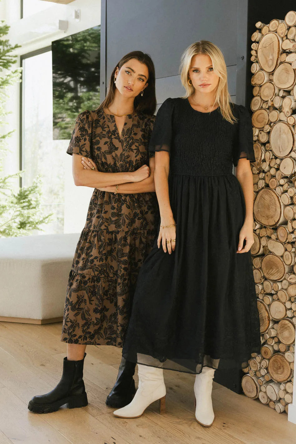 Hot Deal Alora Embroidered Dress in Navy
