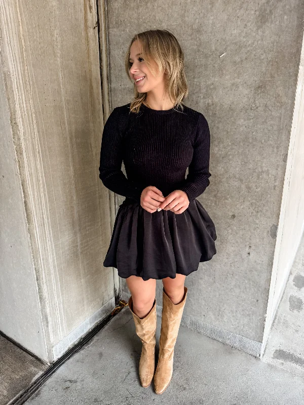 Extra Savings Playful Black Bubble Dress