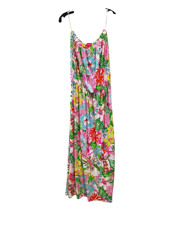 Shop and Save Dress Casual Maxi By Lilly Pulitzer In Green & Pink, Size: Xxl