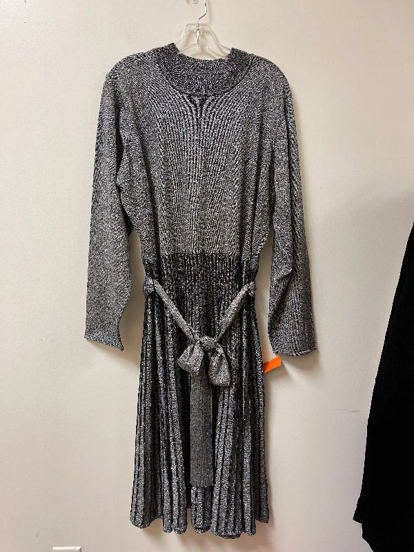 Great Bargains Dress Casual Maxi By Ashley Stewart In Silver, Size: 3x