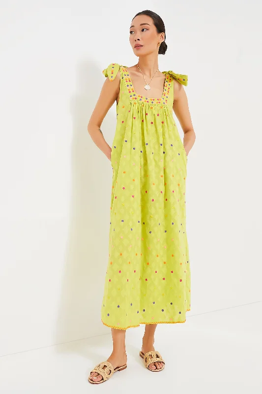 Bargain Prices Lime Jacquard Obsidian Dress