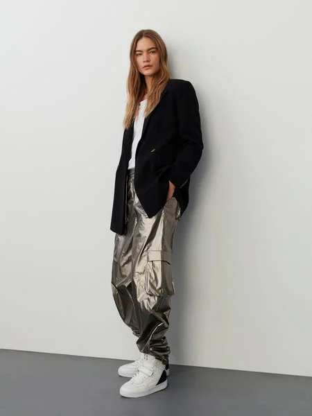 Price Meltdown Cargo Metallic Parachute Pant