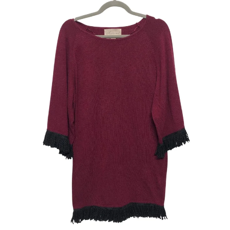 Special Offer Dress Sweater By Clothes Mentor In Maroon, Size:S