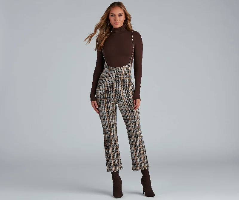 Online Only Perfectly Plaid Suspender Pants