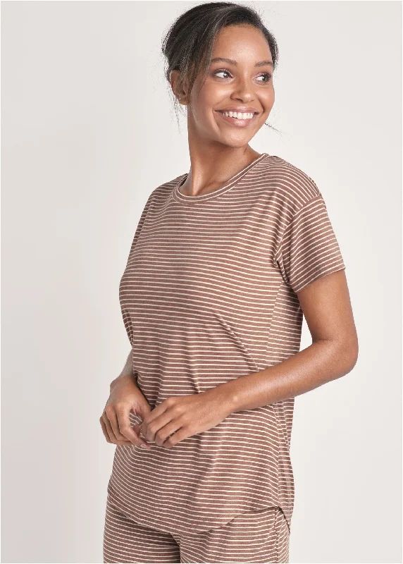 Deal Alert Sleep T-Shirt - Heathered Brown