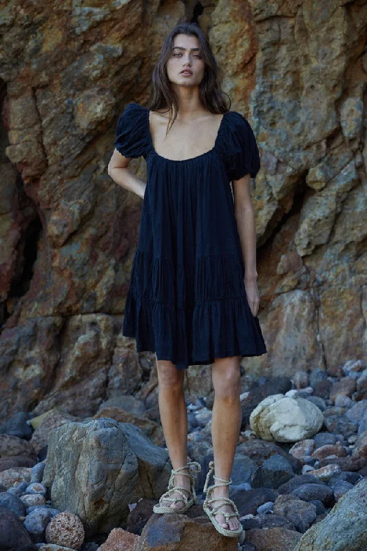 Midnight Madness Gisella Ruffle Dress | Black