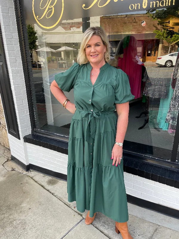 Buy More, Save More Green Apple Long Dress