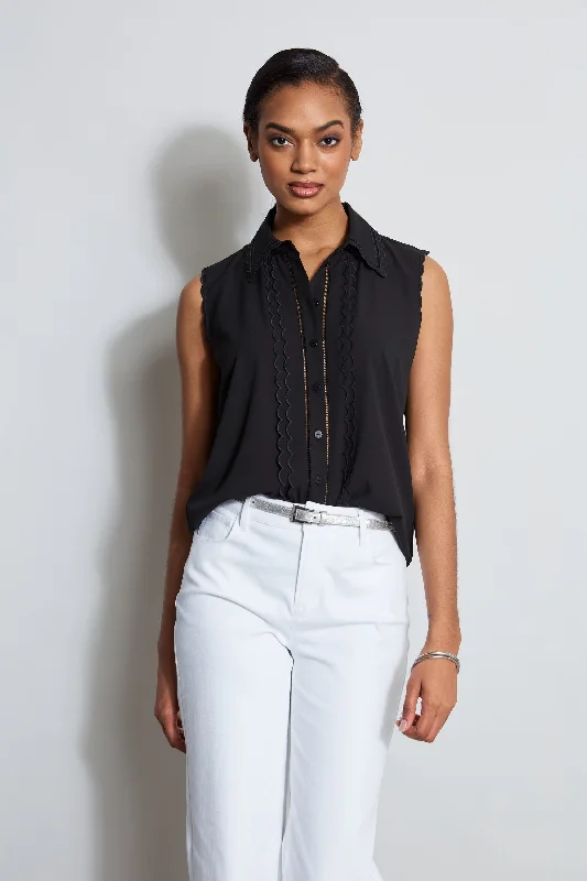 Loyalty Reward Sleeveless Button-Down Shirt