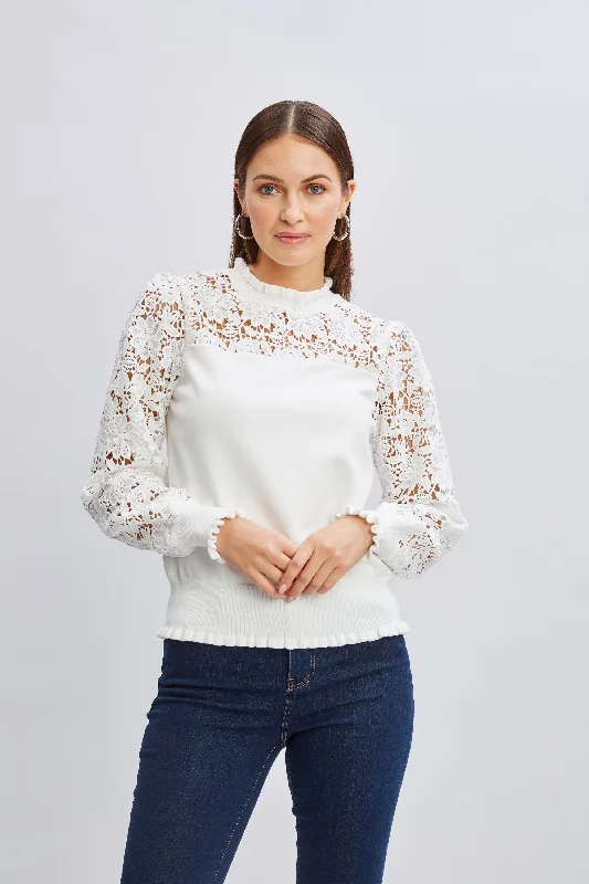 Value Deals Crochet Long Sleeve Sweater