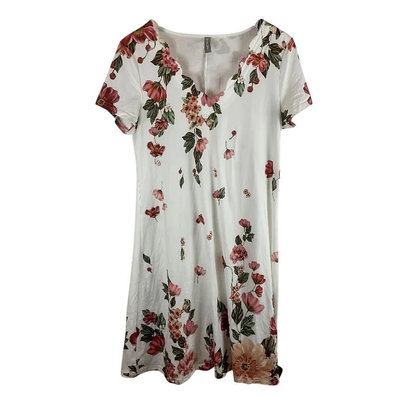 Stock Clearance Dress Casual Midi By Clothes Mentor In Floral Print, Size: L