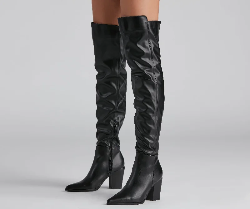 Great Bargains Tres Chic Faux Leather Boots