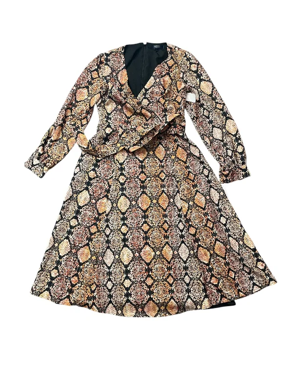 Price Break Dress Casual Midi By Rachel Roy In Snakeskin Print, Size: 6
