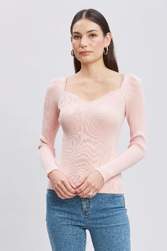 Clearance Sale Contour Neck Rib Sweater