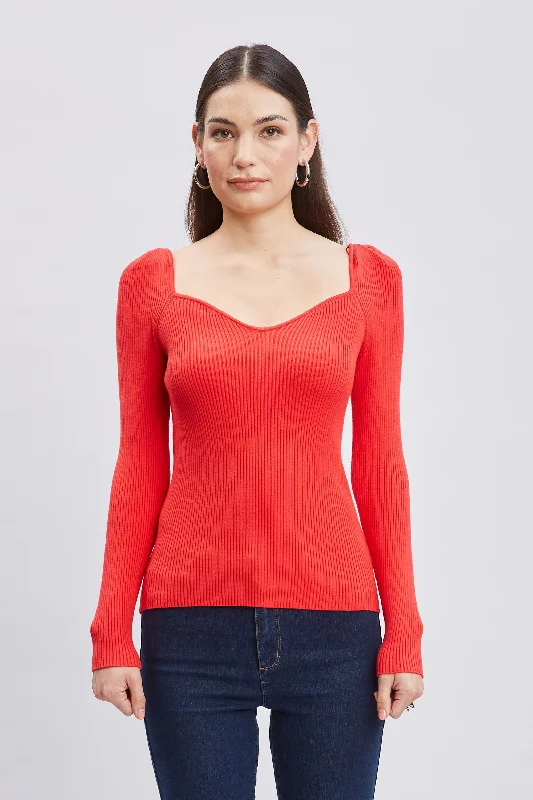 Today Only Contour Neck Rib Sweater