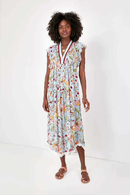 Deal Frenzy Sky Jonquille Sasha Midi Dress